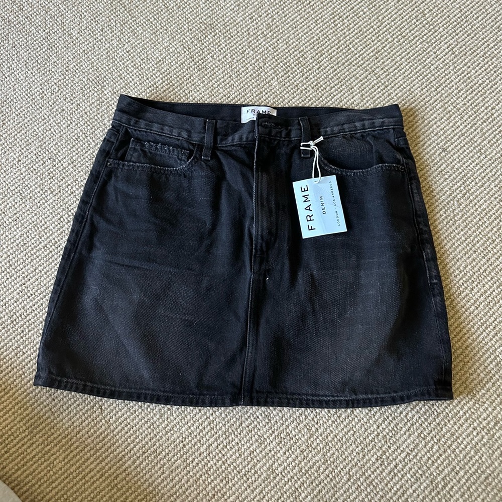 Frame Black Denim Mini-Skirt Size 29